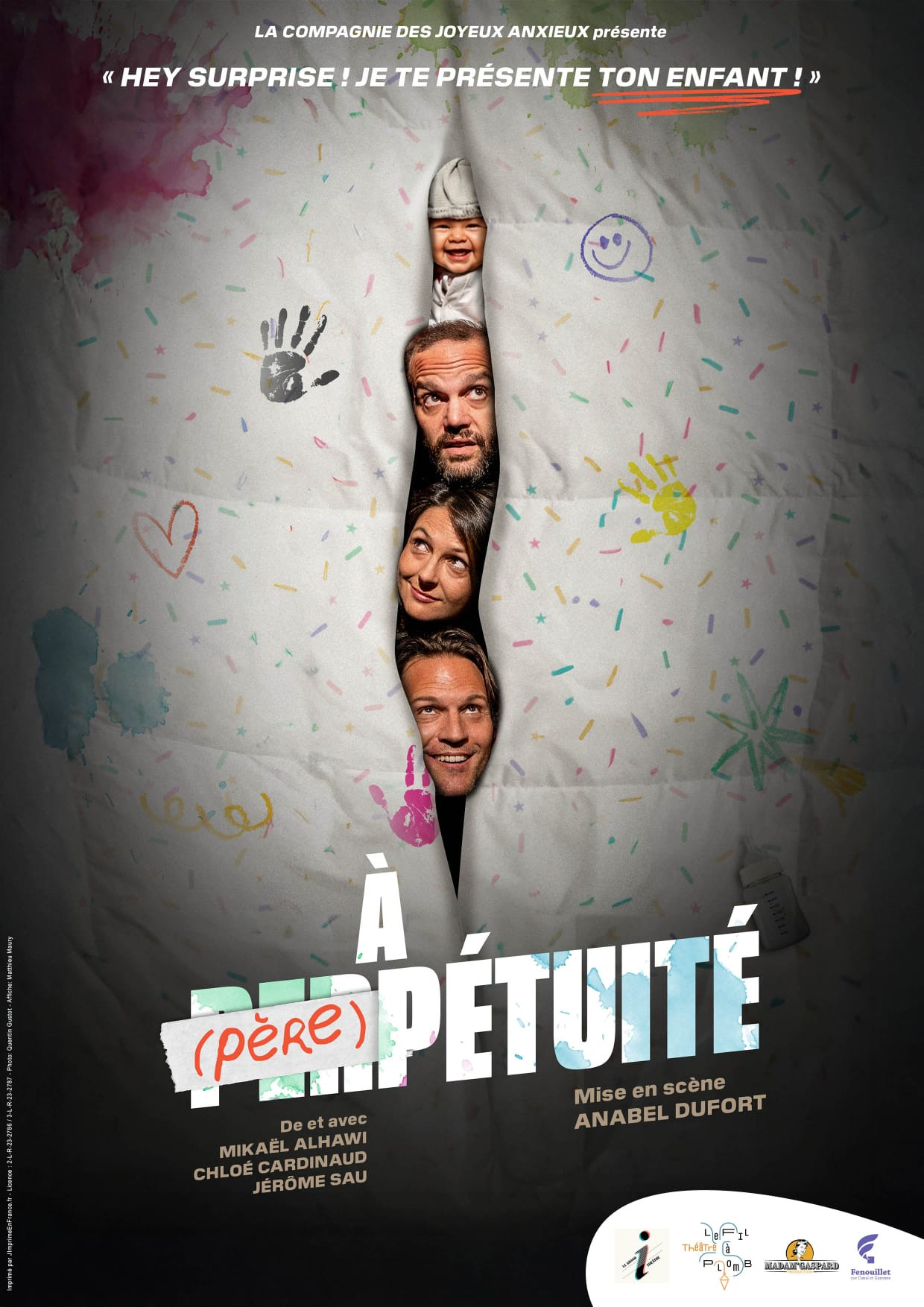 Affiche de la comédie À (Père) Pétuité au Studio 55 à Toulouse