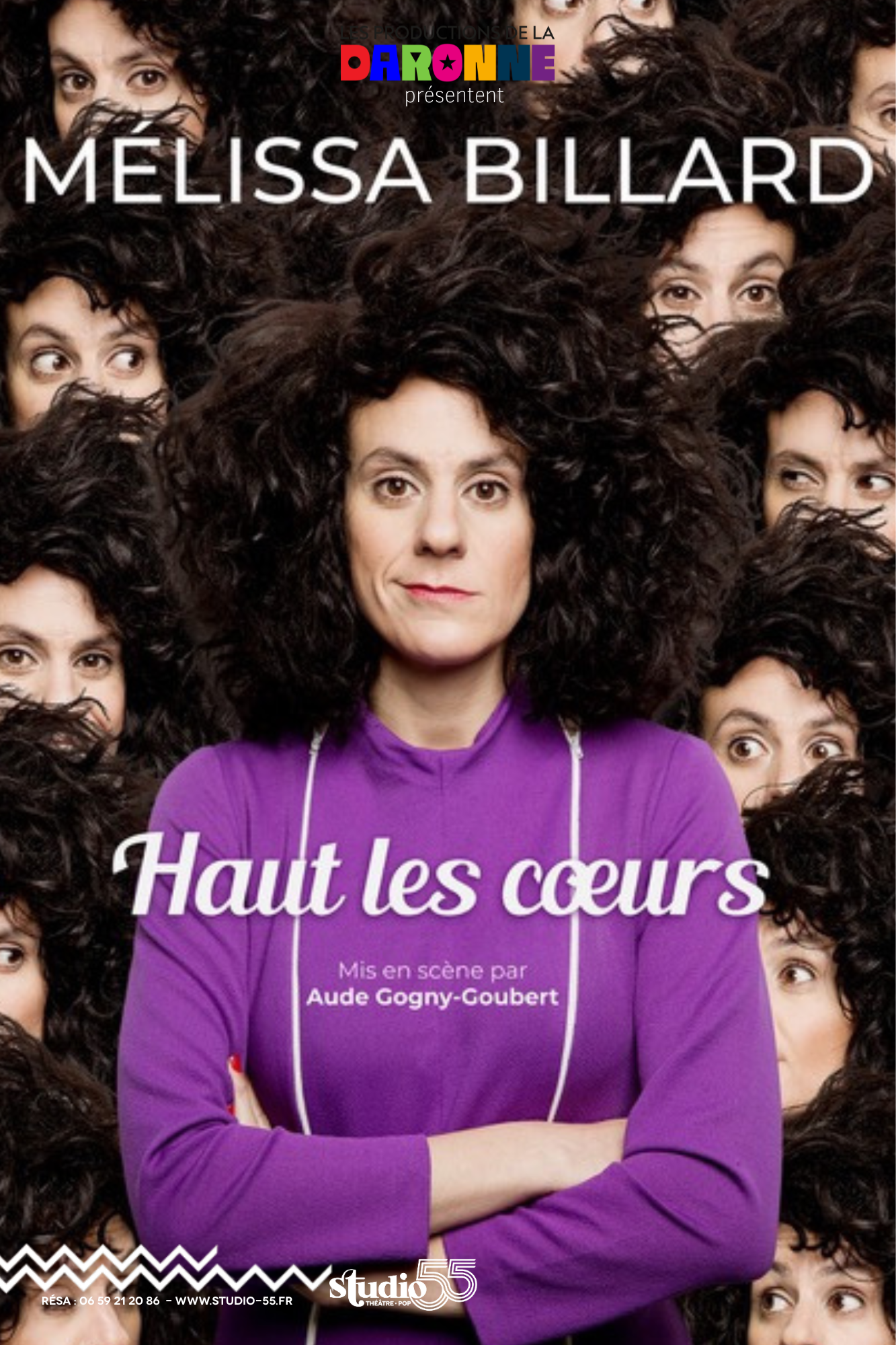Affiche du seule-en-scène Haut les cœurs de Mélissa Billard au Studio 55 à Toulouse