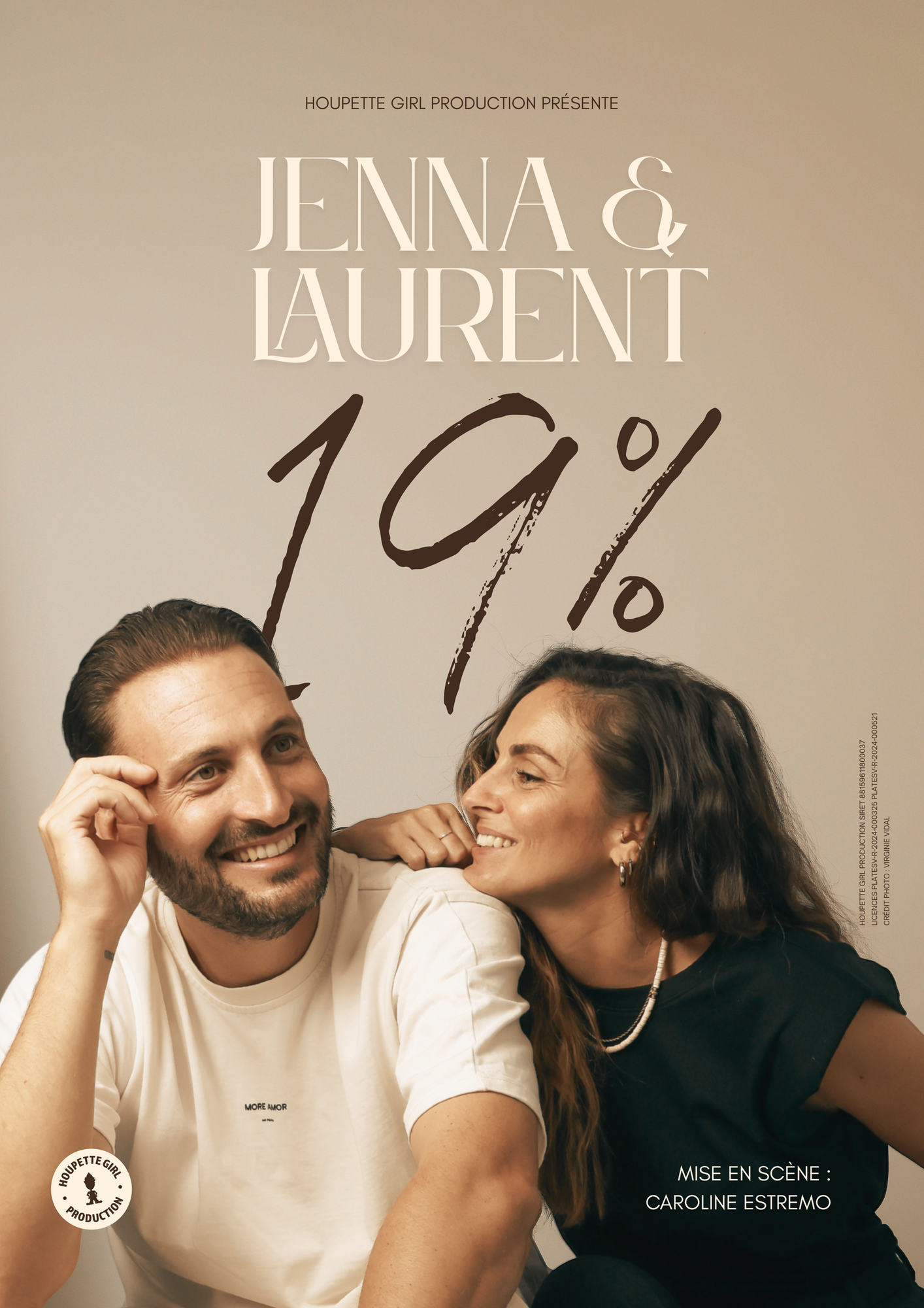 Affiche du spectacle 19 % de Jenna et Laurent au Studio 55 à Toulouse