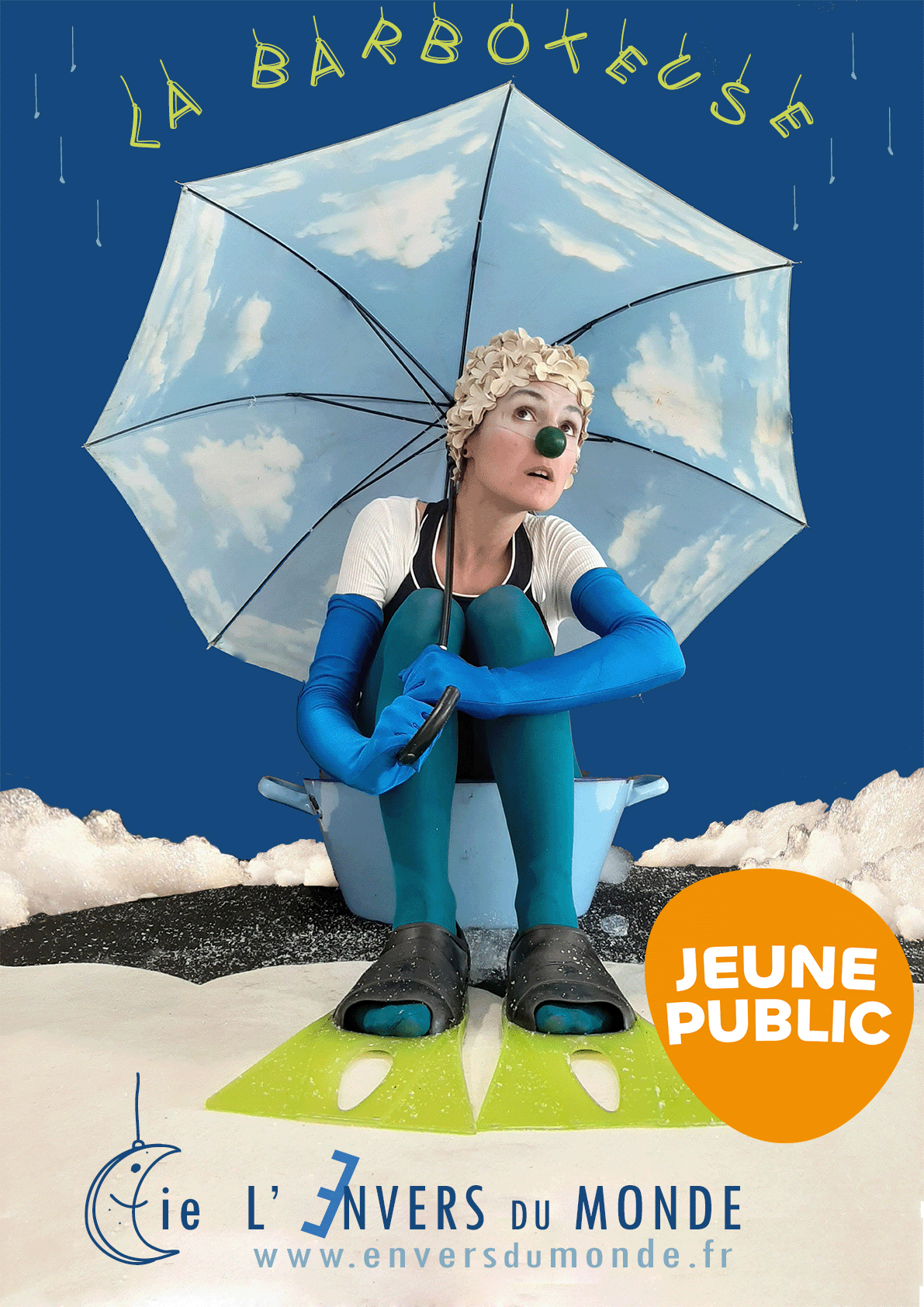 Affiche du spectacle jeune public La Barboteuse au Studio 55 à Toulouse