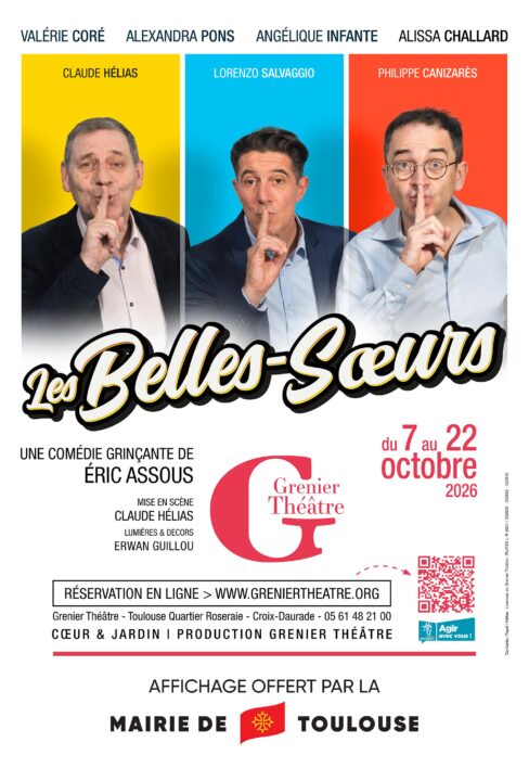 Affiche de la pièce Les Belles-Sœurs au Grenier Théâtre à Toulouse