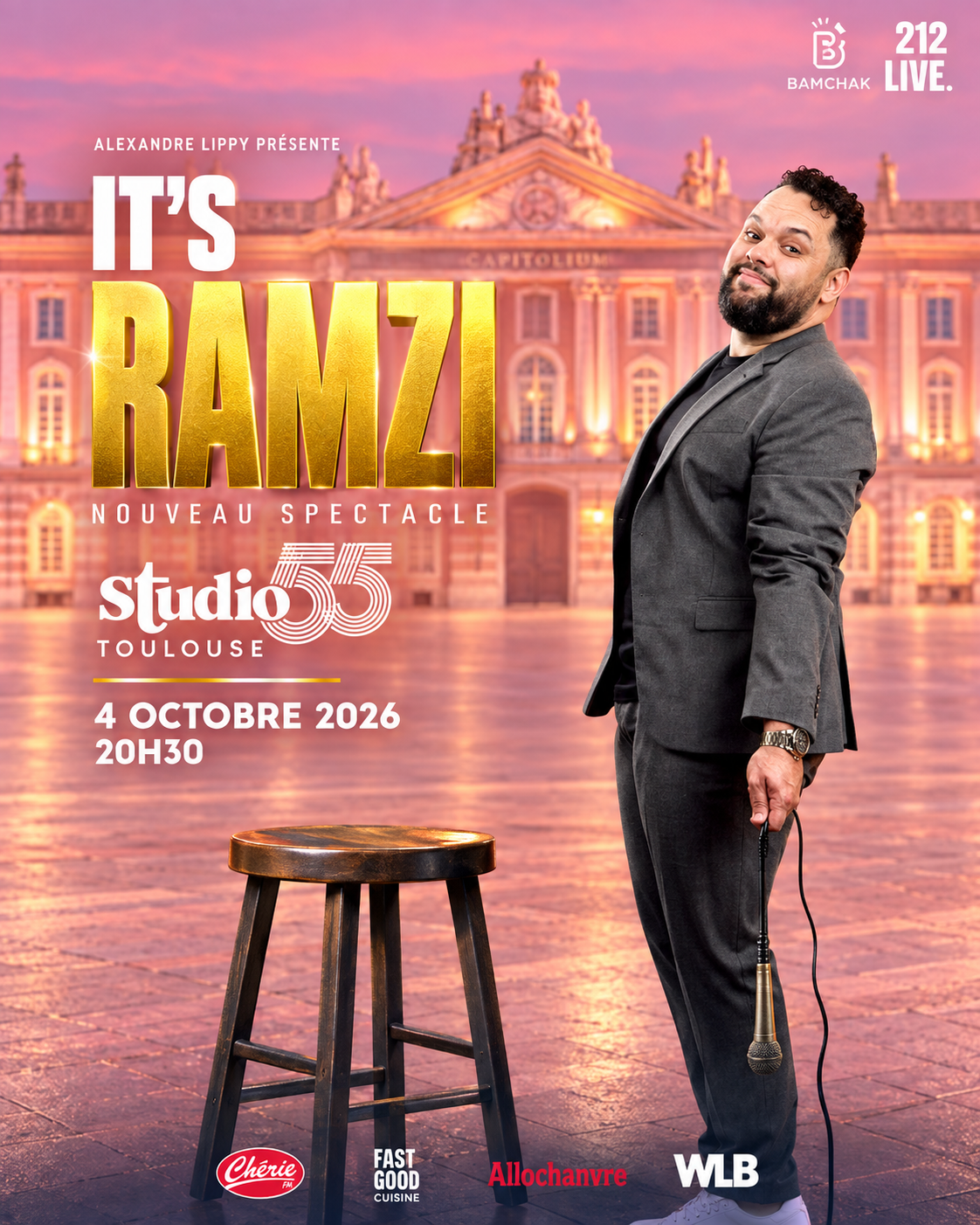 Affiche du one-man-show d'Oussama Ramzi au Studio 55 à Toulouse