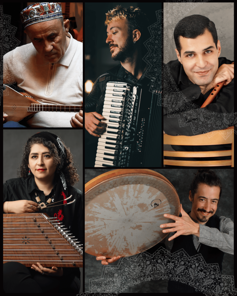 Panjrud Ensemble, Quintet Route de la Soie, concert à l’Église du Gesù à Toulouse