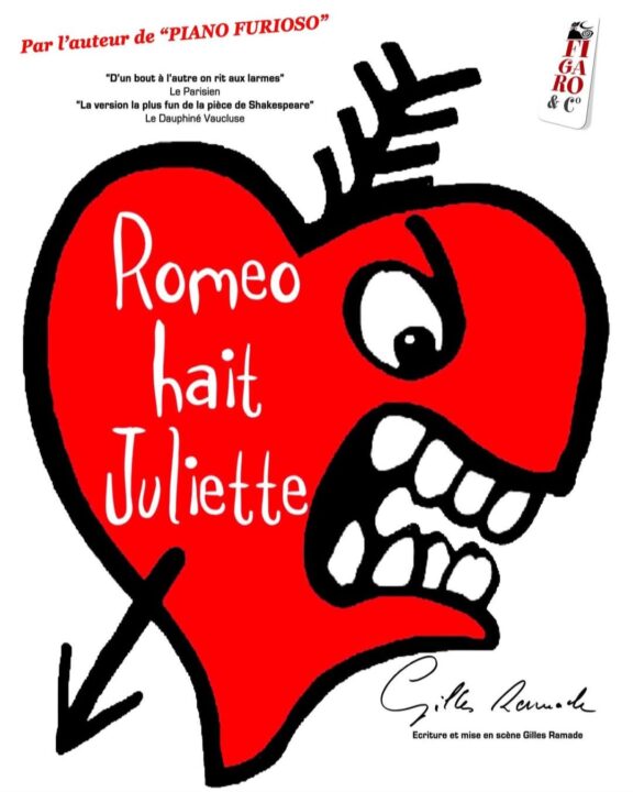 Affiche de la comédie Roméo hait Juliette au Grenier Théâtre à Toulouse