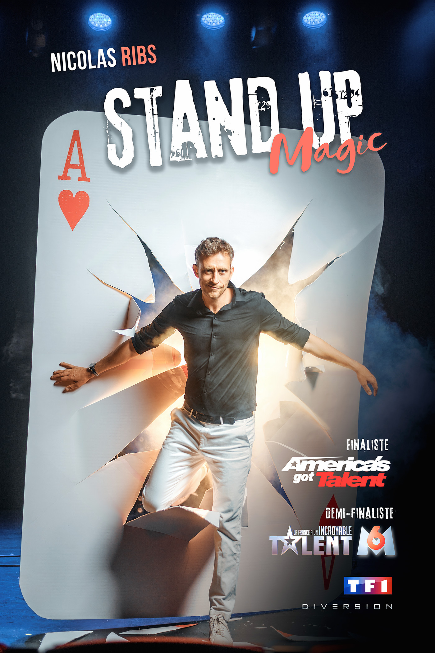 Affiche du spectacle Stand Up Magic de Nicolas Ribs au Studio 55 à Toulouse