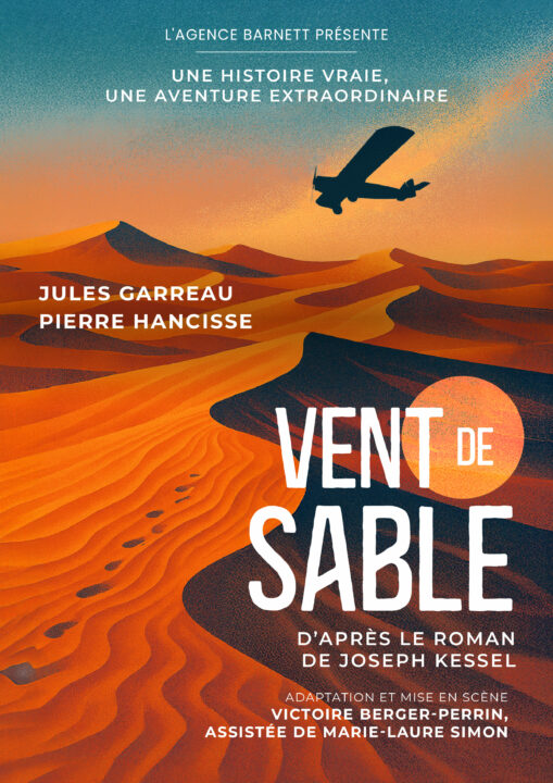 Affiche de la pièce Vent de sable d’après Joseph Kessel au Grenier Théâtre à Toulouse