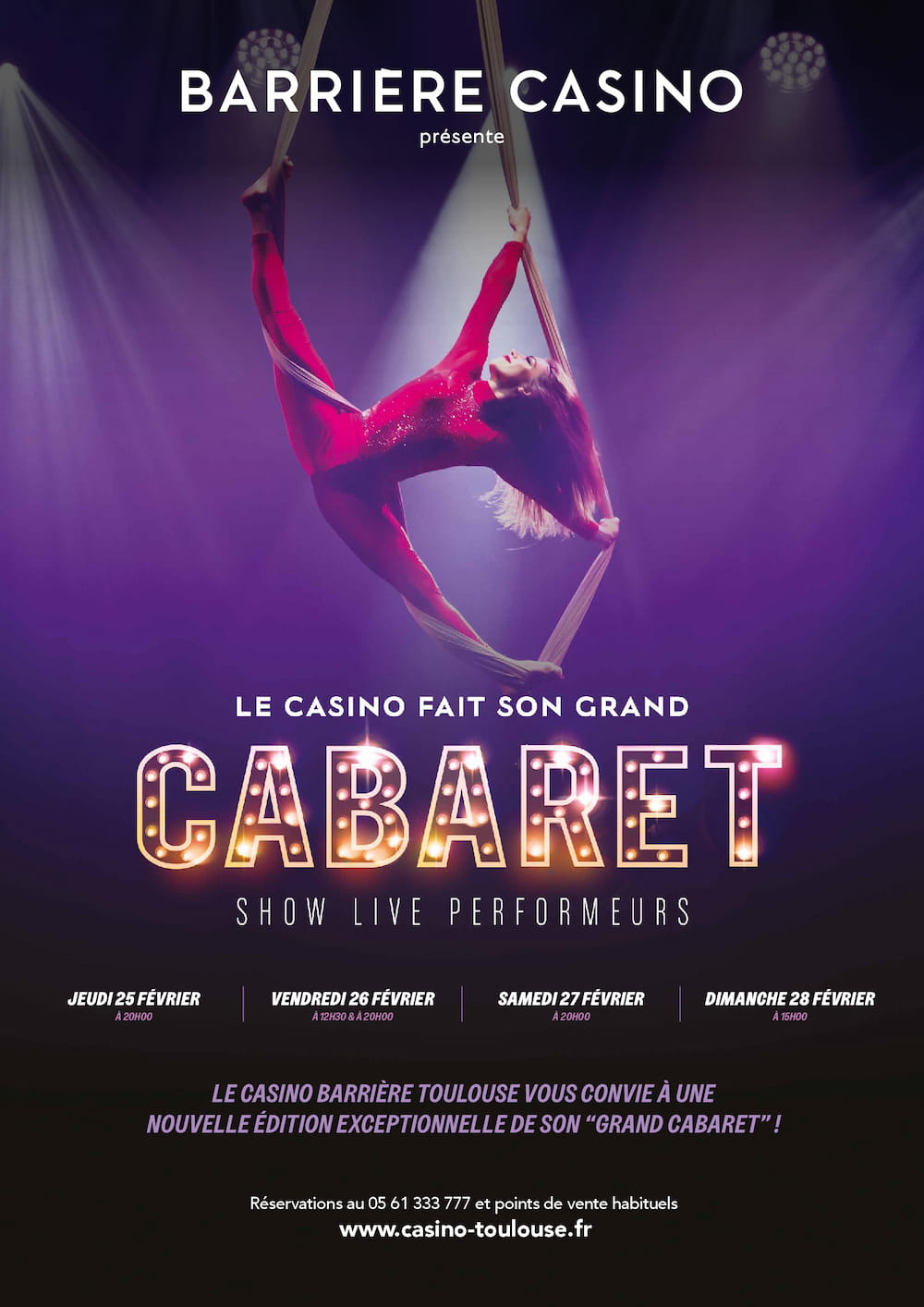 Le Casino fait son Grand Cabaret au Casino Barrière Toulouse