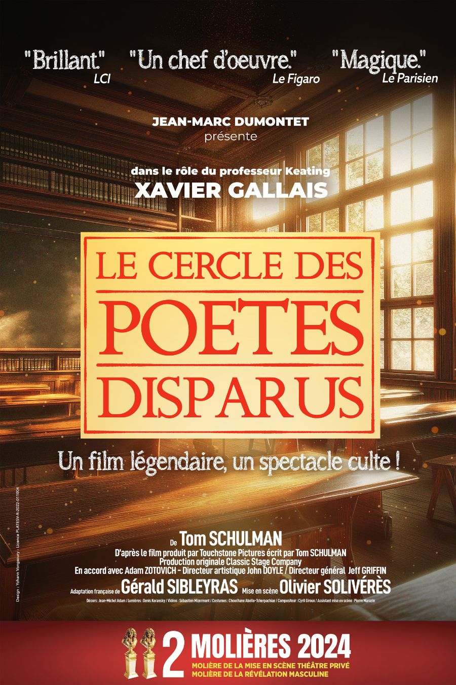 Le cercle des poètes disparus au théâtre, Casino Barrière Toulouse