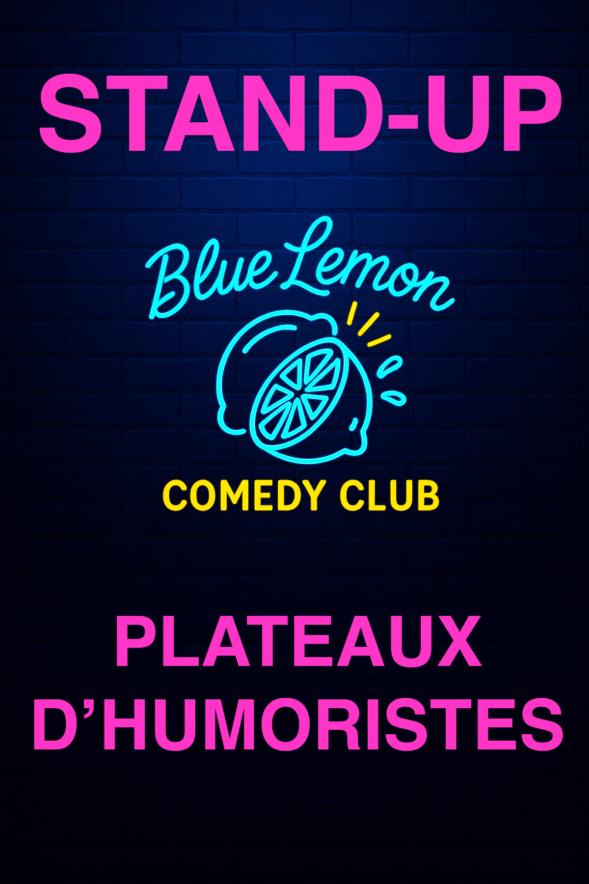 Plateau d'humoristes au Citron Bleu